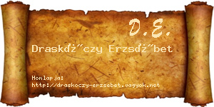 Draskóczy Erzsébet névjegykártya