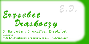 erzsebet draskoczy business card